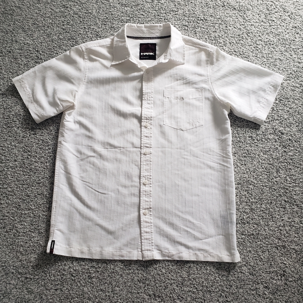 Tony Hawk Boys Button Down Large White